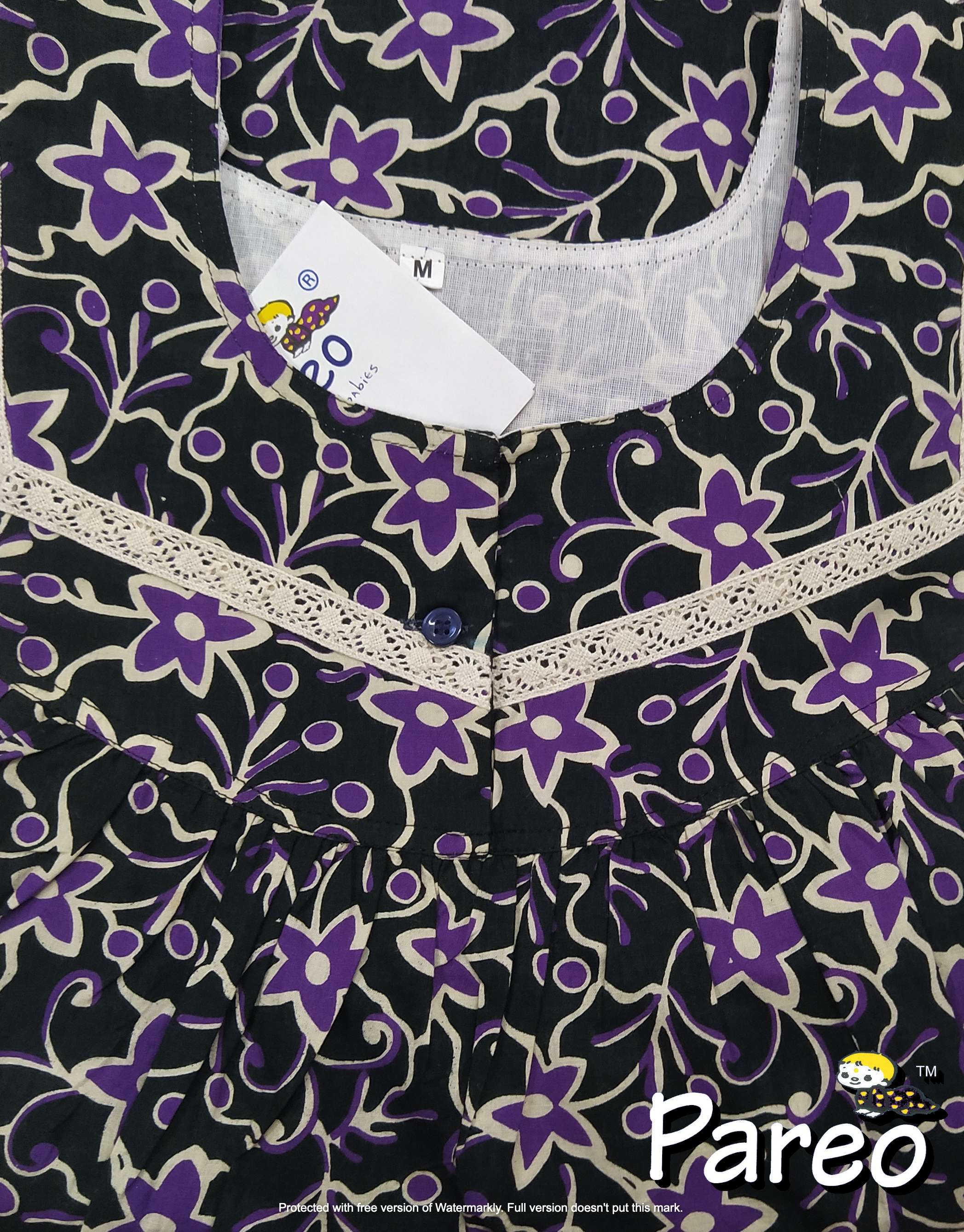 Cotton printed Medium Size Nighty for women