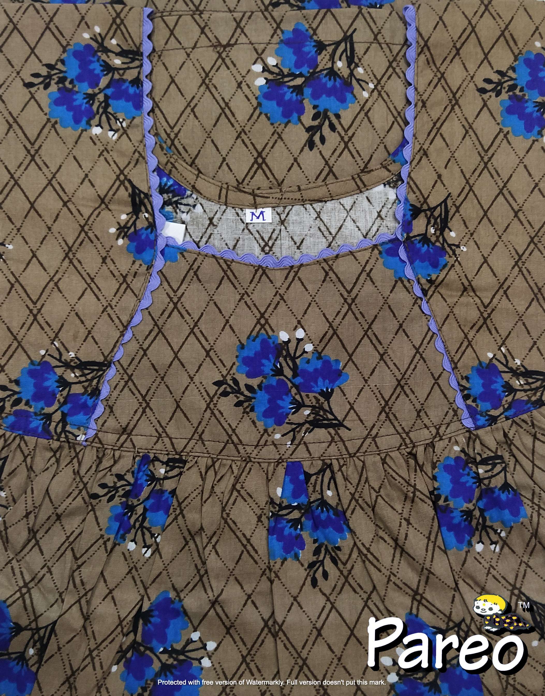Cotton printed Medium Size Nighty for women