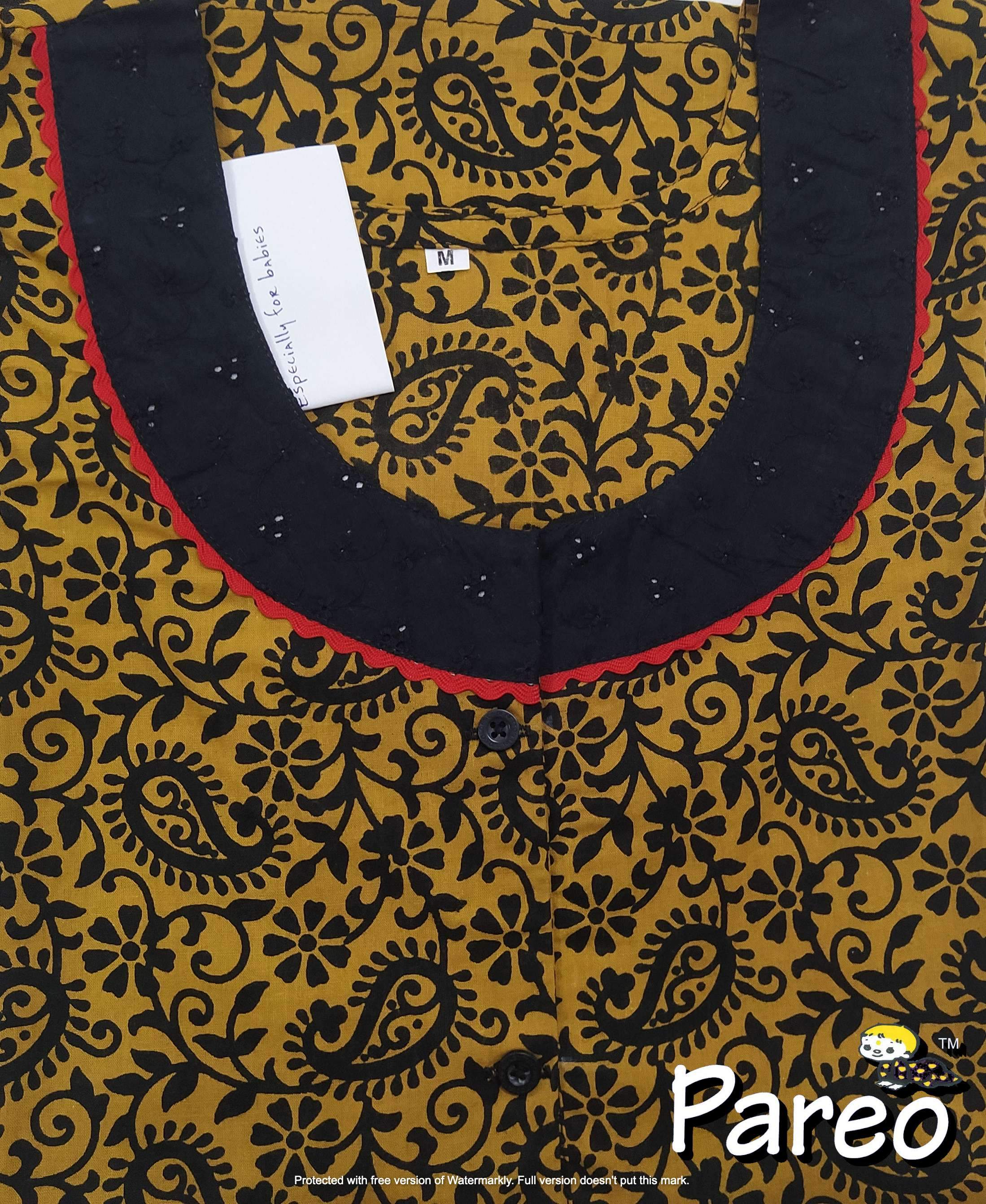 Cotton printed A-Line Nighty medium size for women