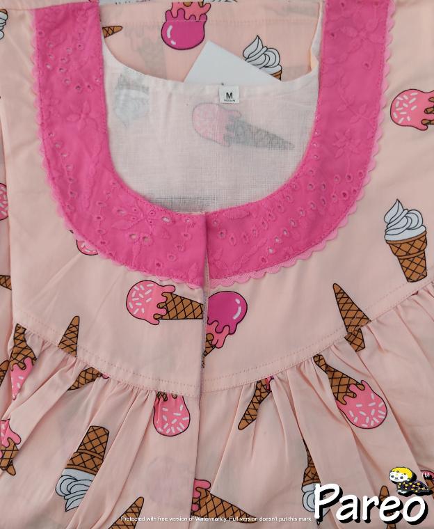 Cotton printed Nighty  for women