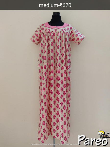 Cotton printed Nighty  for women