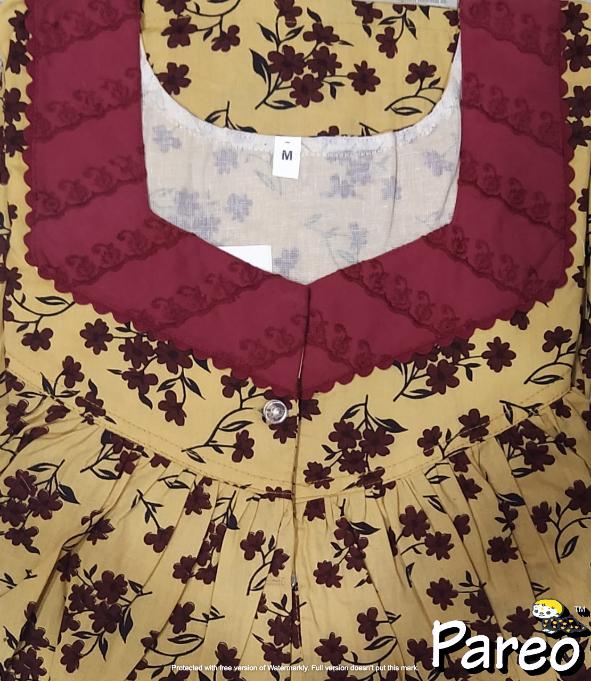 Cotton printed Nighty  for women in Medium