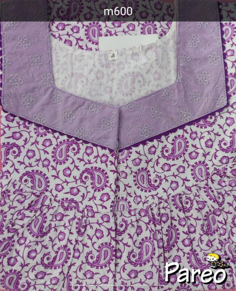 Cotton printed Nighty  for women