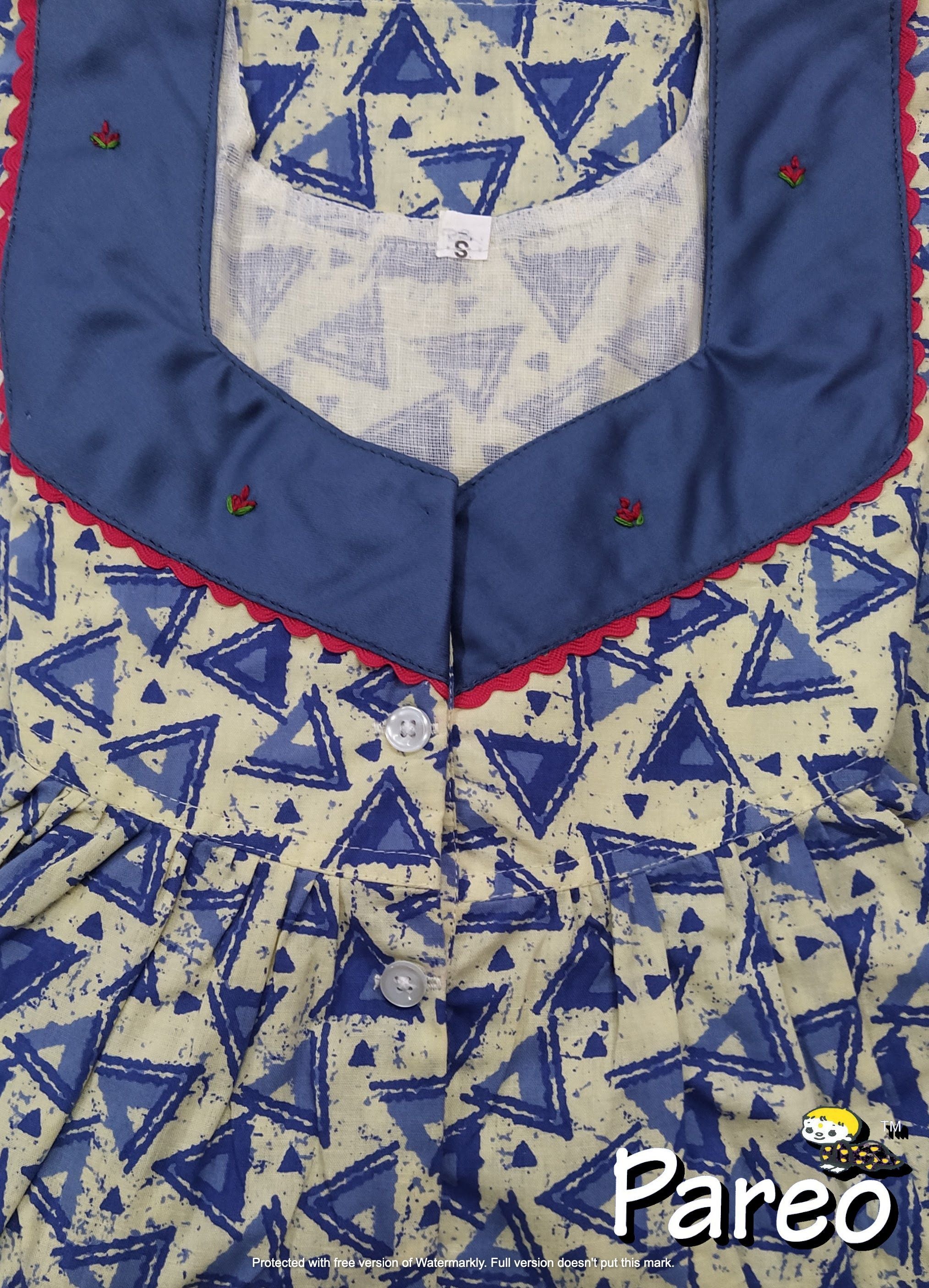 Cotton printed Nighty Small for women extra long