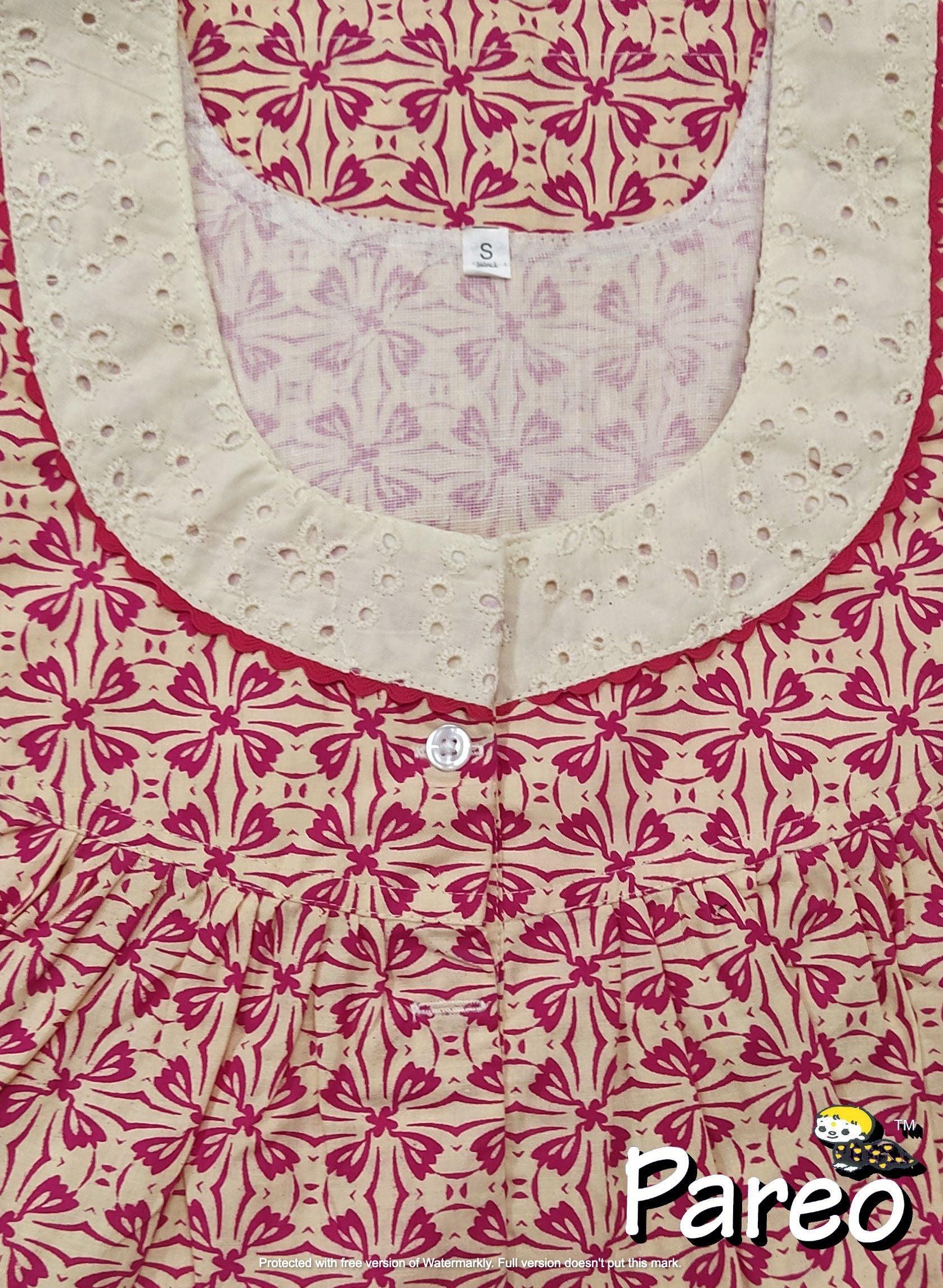 Cotton printed Nighty Small for women extra long