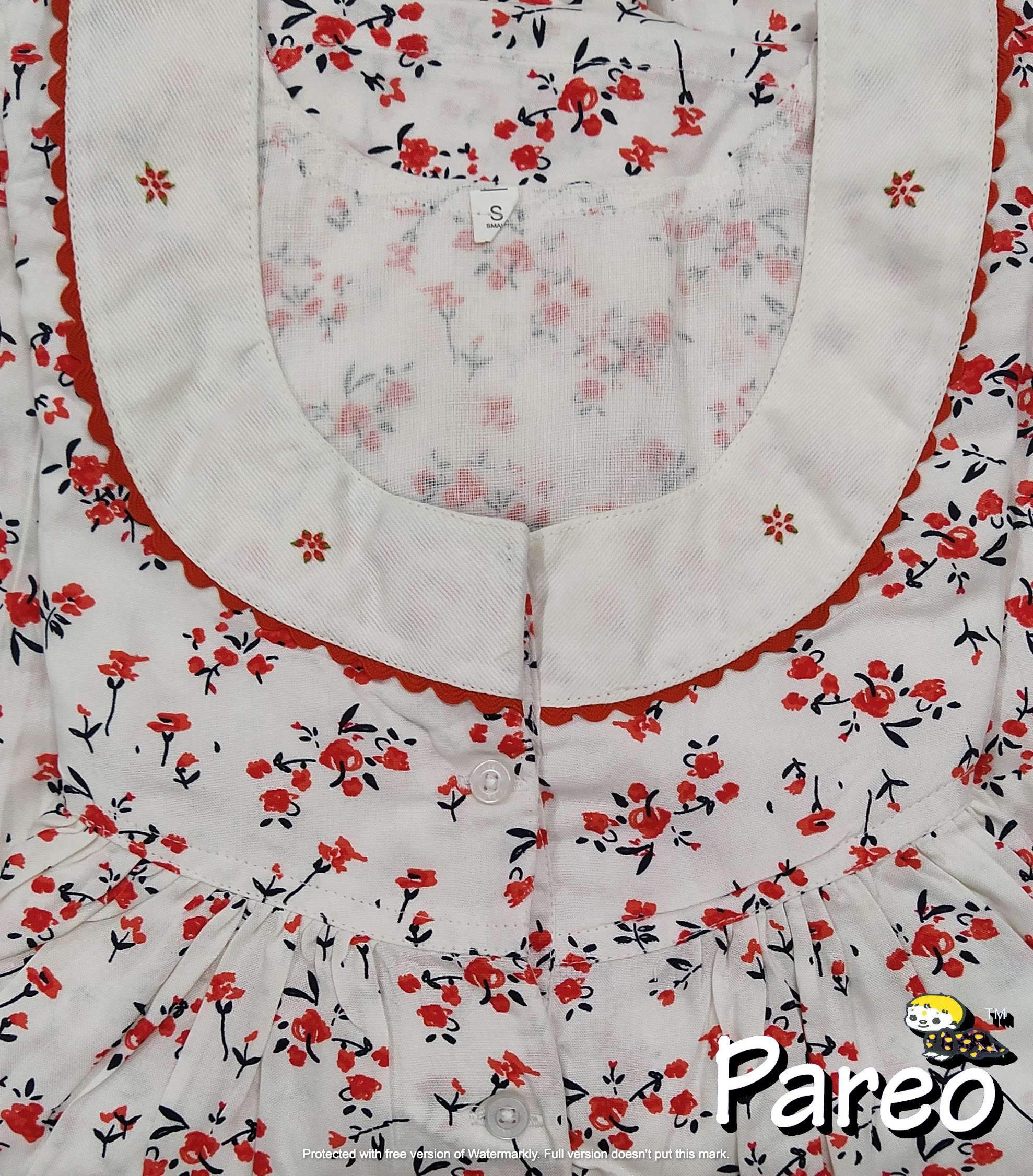 Cotton printed Nighty Small for women