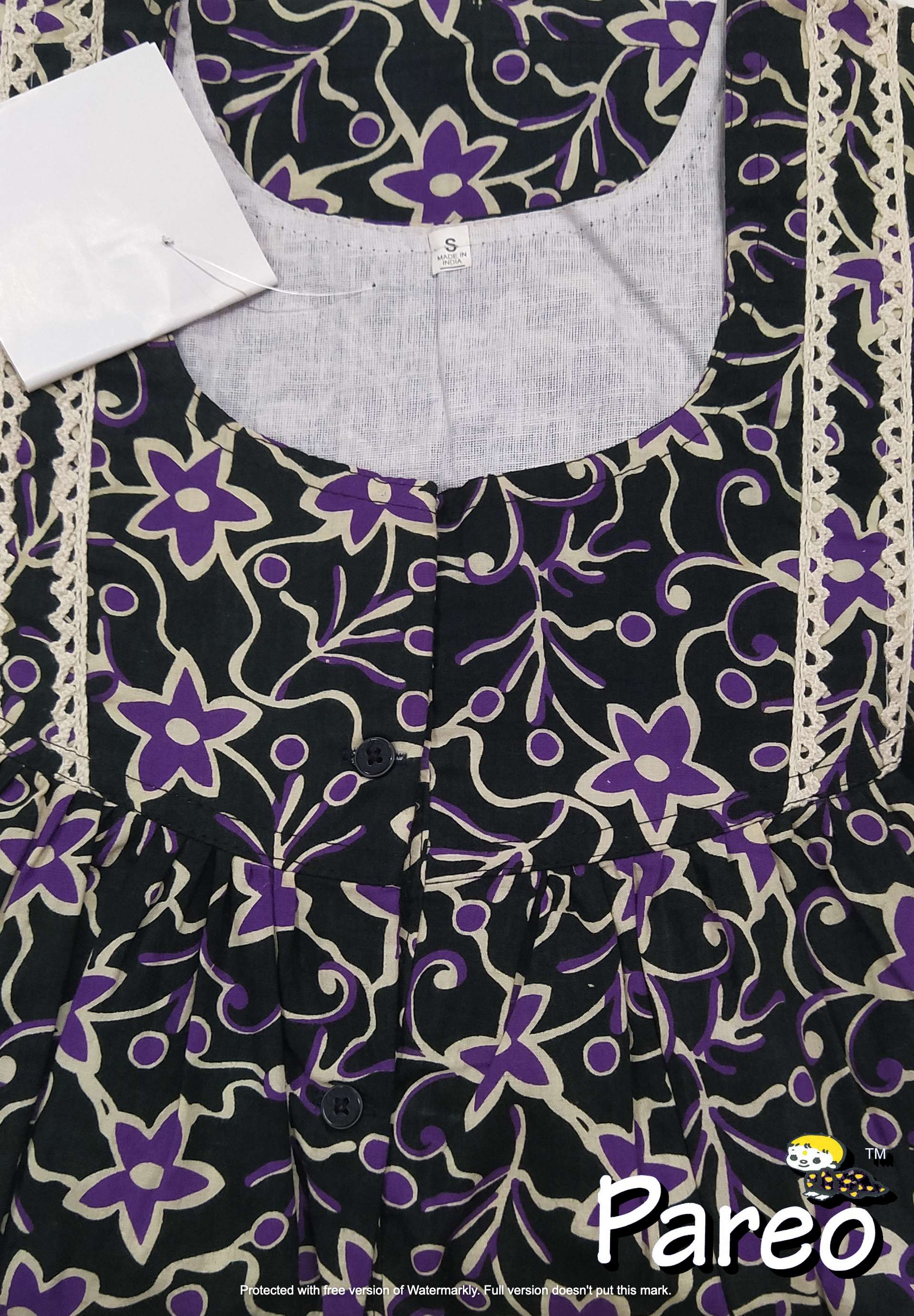 Cotton printed Nighty Small for women