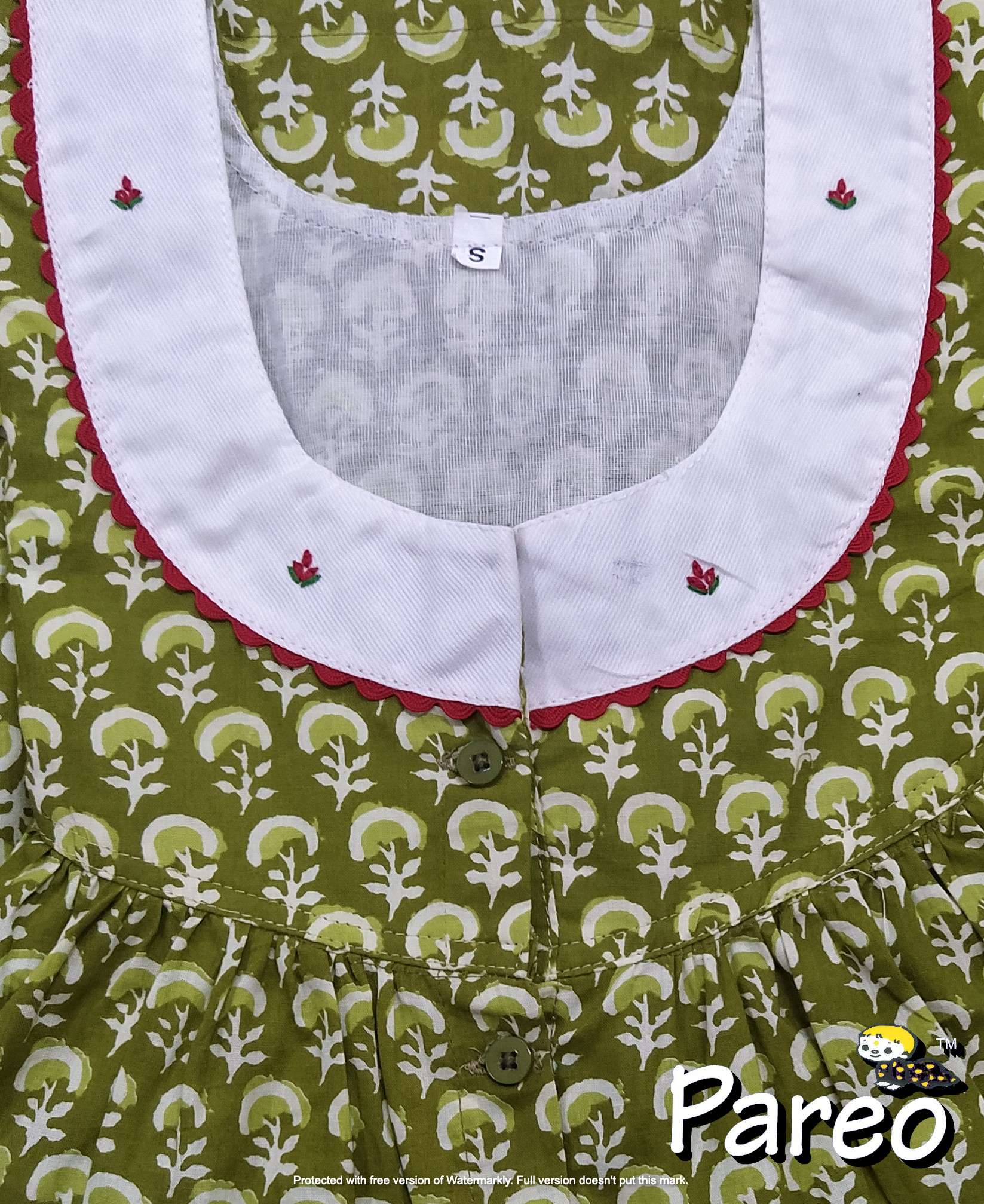 Cotton printed Nighty Small for women Full Open