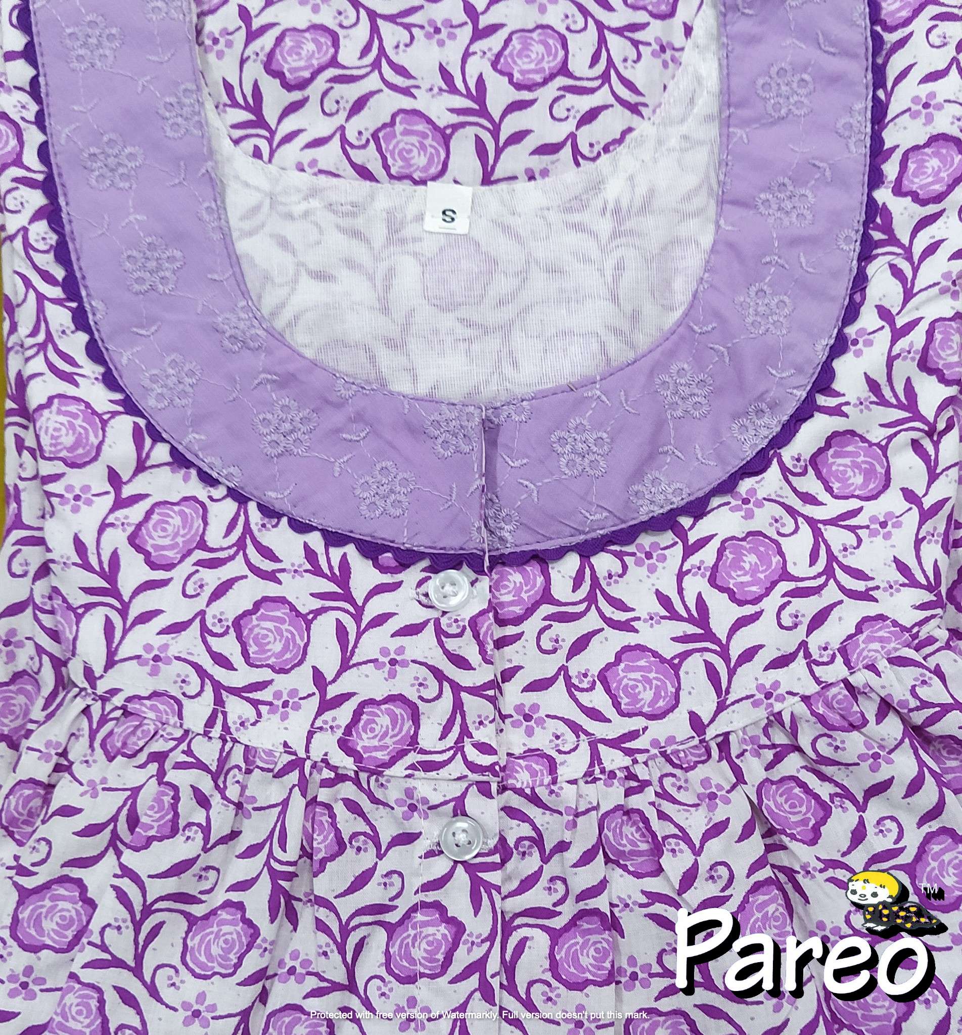 Cotton printed Nighty Small for women Full Open