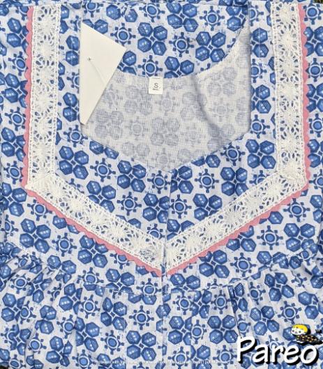 Full Open Cotton printed Nighty for women