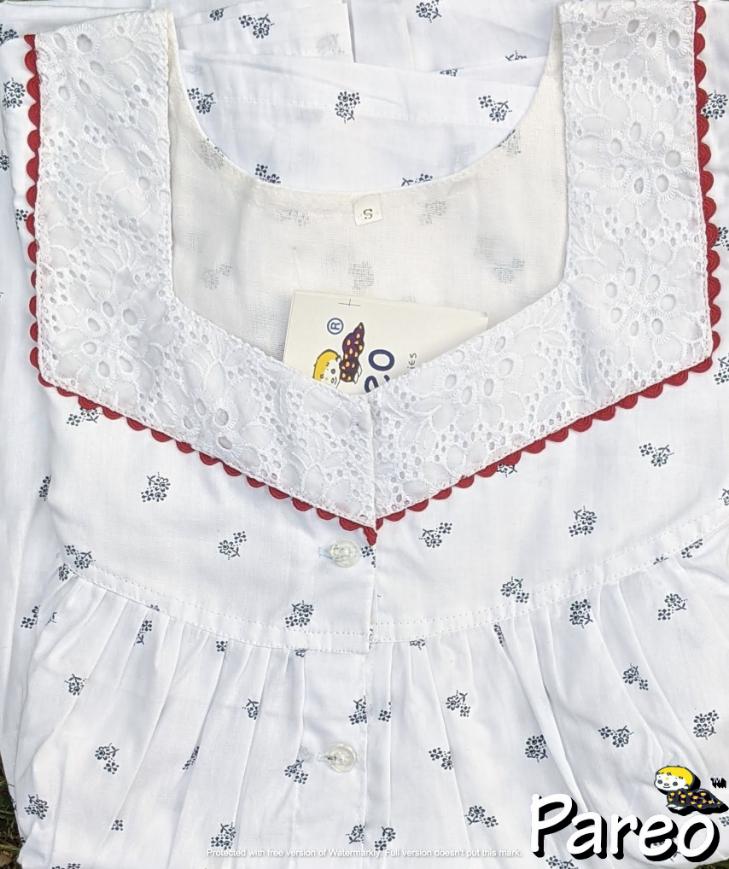 Full Open Cotton printed Nighty for women