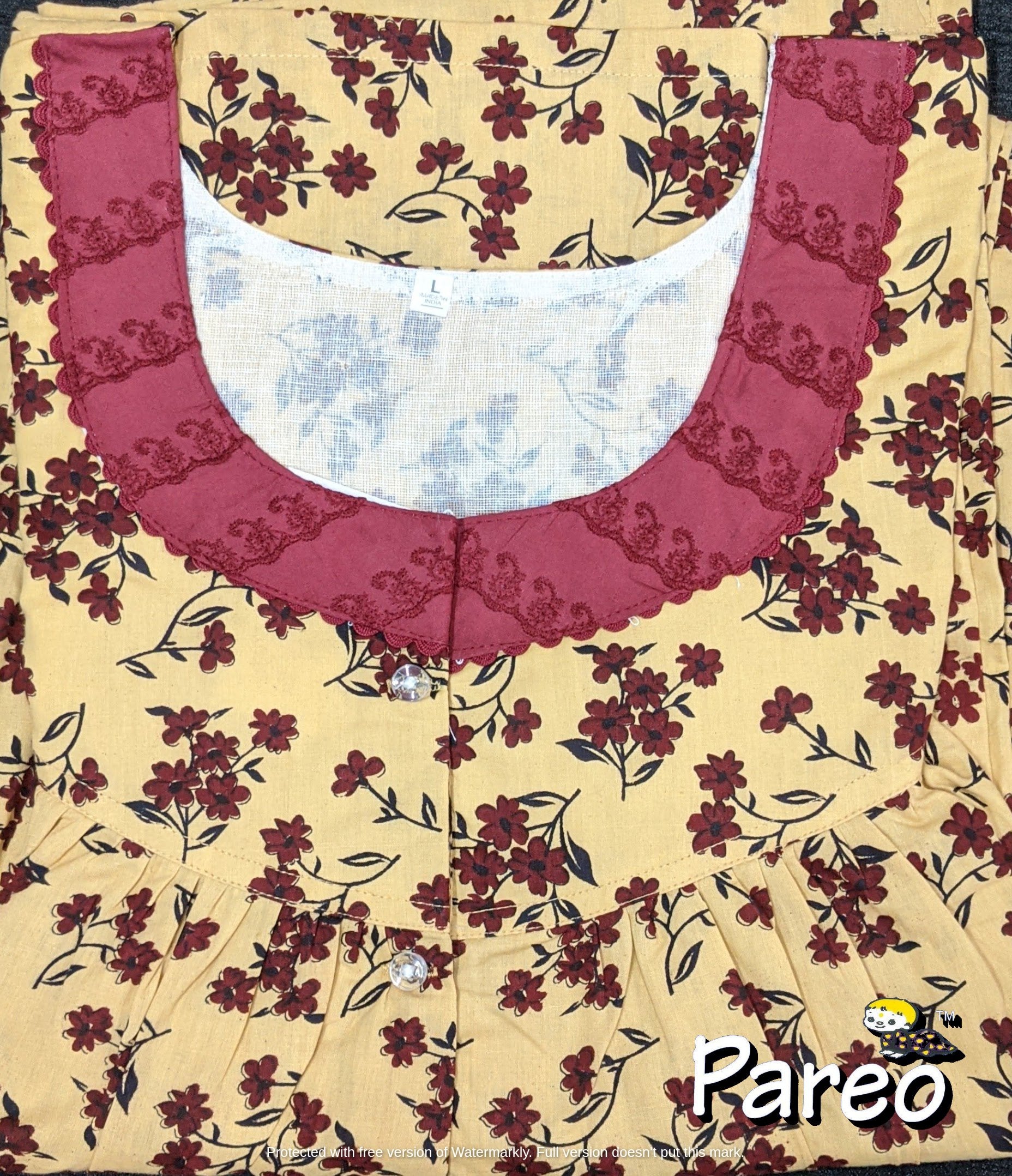 Cotton printed Nighty  for women large size