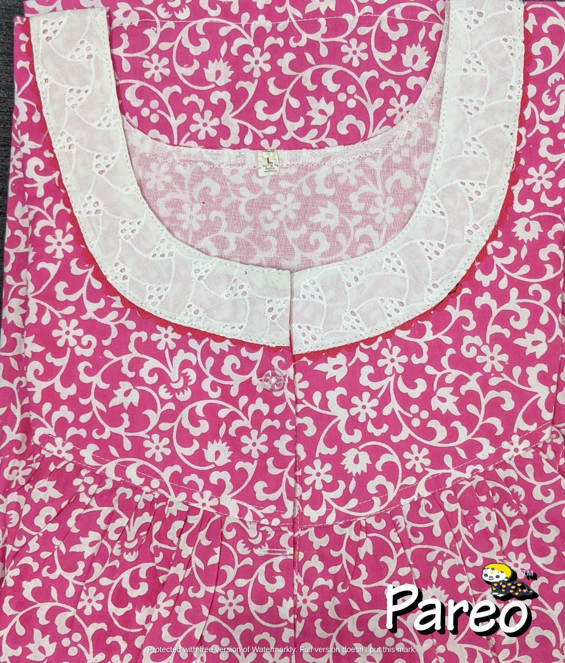 Cotton printed Nighty  for women large size