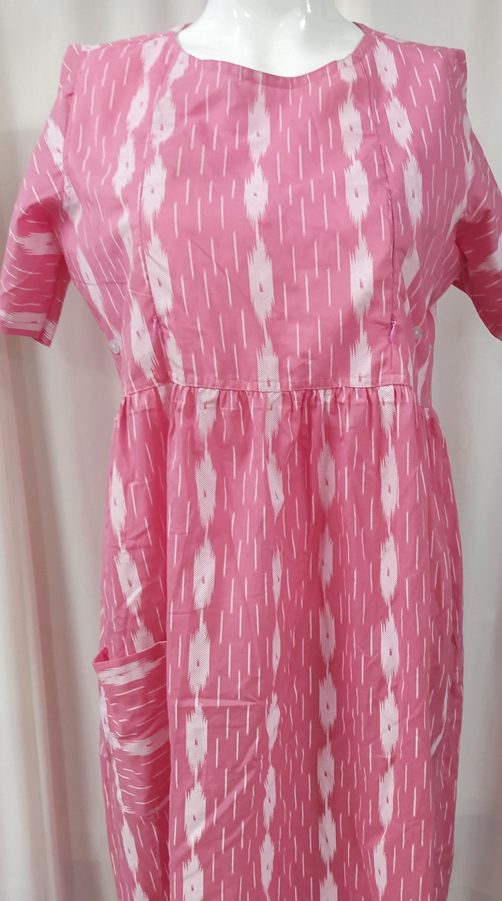 Cotton Side zip, With Pockets, No Open Small Printed Maternity Wear