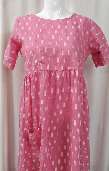 Soft Cotton Side zip, With Pockets, No Open Small Printed Maternity Wear